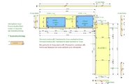 CAD Zeichnung der L-Küche in Bonn