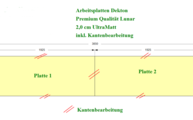 CAD Zeichnung der Dektonplatten in Bremerhaven