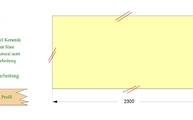 CAD Zeichnung der Level Keramik Tischplatte