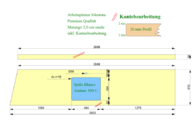 CAD Zeichnung der Arbeitsplatte in Griesheim