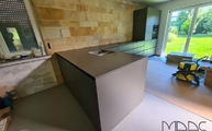 Küche in Hennef mit Cemento Spa Silestone Arbeitsplatten