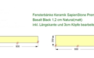 CAD Zeichnung der SapienStone Fensterbänke