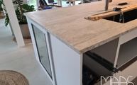 Strata Argentum Neolith Arbeitsplatte mit Unterbauspüle