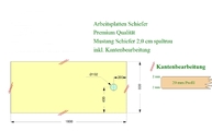 CAD Zeichnung der Schiefer Arbeitsplatte für die Außenküche