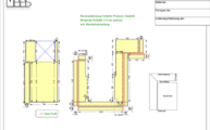 CAD Zeichnung der Schiefer Kaminabdeckung